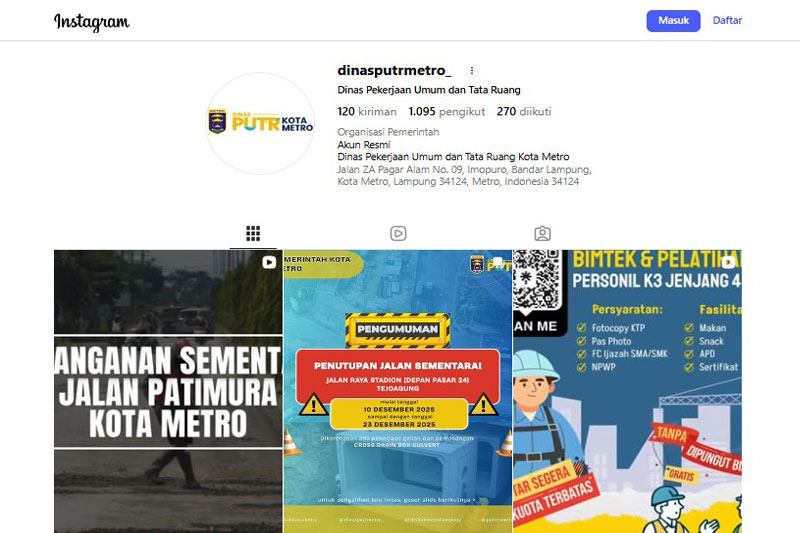 Jalan Berlubang Ganggu Aktivitas Warga, Pemkot Metro Siapkan Perbaikan dan Pemantauan Rutin 02