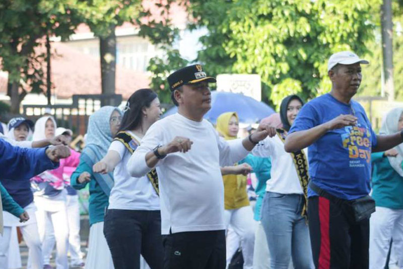Ribuan Warga Padati CFD Kota Metro, Pemerintah Buka Layanan Cek Kesehatan Gratis 02